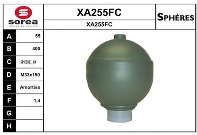 SNRA Drukaccumulator, vering/demping (XA255FC)