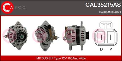 Генератор CASCO CAL35215AS для MAZDA MPV