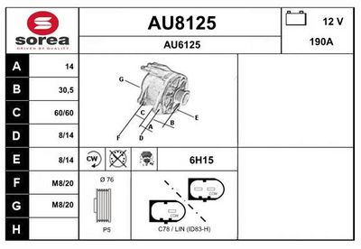 GENERATOR SNRA AU8125