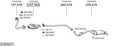Układ wydechowy BOSAL SYS05271