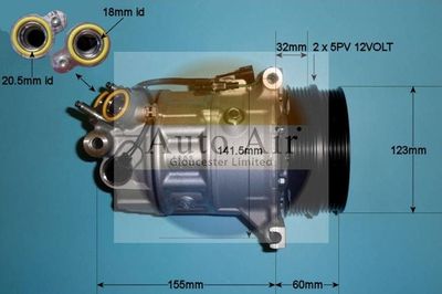 Compressor, air conditioning Auto Air Gloucester 14-2068