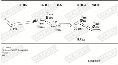 ABGASANLAGE WALKER MB82015B
