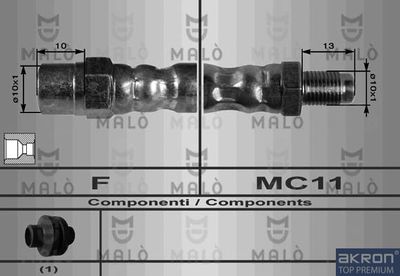 Тормозной шланг AKRON-MALÒ 8015 для VOLVO 480