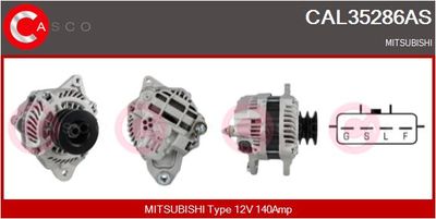 Генератор CASCO CAL35286AS для MITSUBISHI PAJERO
