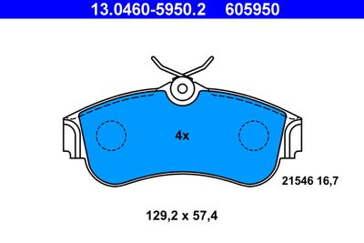 Brake Pad Set, disc brake 13.0460-5950.2