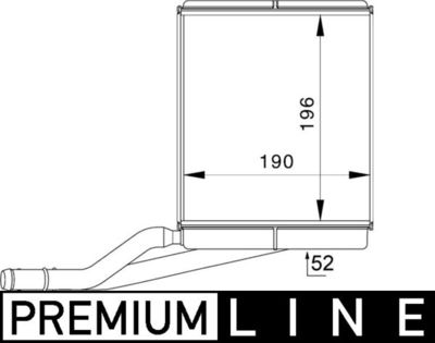 Kachelradiateur, interieurverwarming - AH228000P - MAHLE