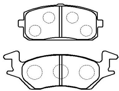 Комплект тормозных колодок, дисковый тормоз HSB GOLD HP9103 для TOYOTA STARLET