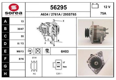 Генератор EAI 56295 для MITSUBISHI L300