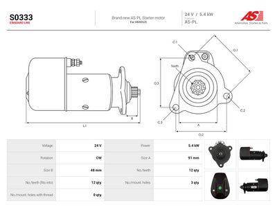 Starter AUTOSTARTER S0333