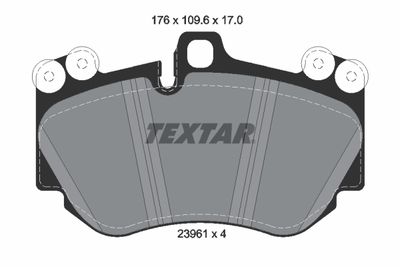 Комплект тормозных колодок, дисковый тормоз TEXTAR 2396101 для AUDI R8