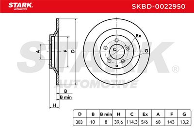 спирачен диск STARK SKBD-0022950