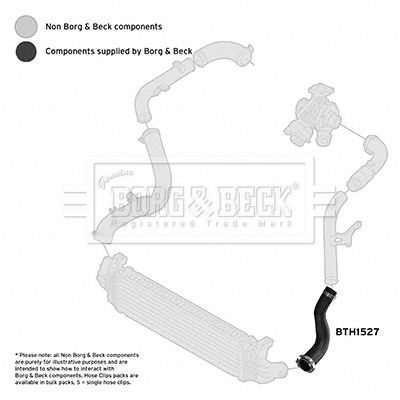 Charge Air Hose Borg & Beck BTH1527