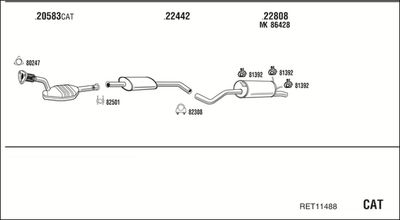 Układ wydechowy WALKER RET11488