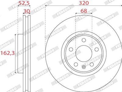 BREMSSCHEIBE FERODO DDF2761C 1