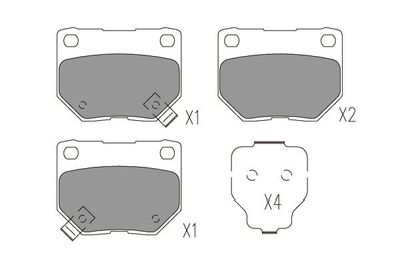 Kavo Parts Stabdžių trinkelių rinkinys, diskinis stabdys