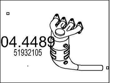 Катализатор MTS 04.4489 для FIAT PANDA