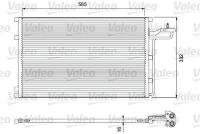 Конденсатор, кондиционер VALEO 814416 для VOLVO C30