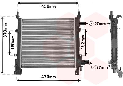 Радиатор, охлаждение двигателя VAN WEZEL 18002260 для FORD KA