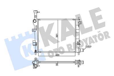 Радиатор, охлаждение двигателя KALE OTO RADYATÖR 347855 для KIA PICANTO