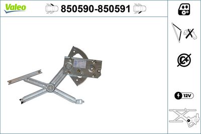 стъклоподемник VALEO 850591