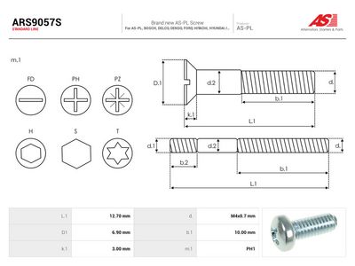 Reparationssats, generator AS-PL ARS9057S