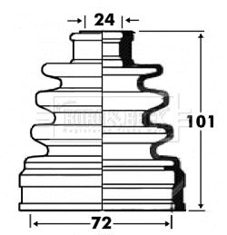 Bellow, drive shaft Borg & Beck BCB2865