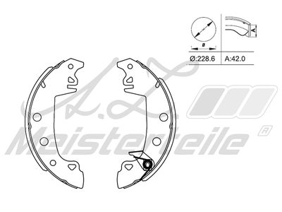 комплект спирачна челюст A.Z. Meisterteile AZMT-44-026-1284