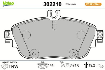 SET PLACUTE FRANA FRANA DISC VALEO 302210