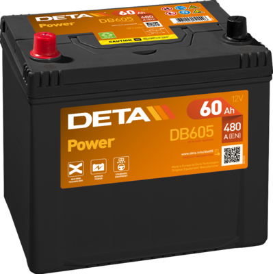 Стартерная аккумуляторная батарея DETA DB605 для MITSUBISHI CORDIA