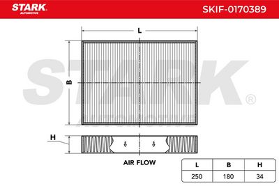 Филтър купе (поленов филтър) STARK SKIF-0170389