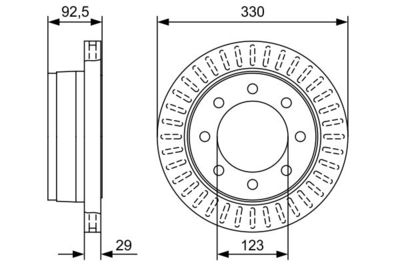 Тормозной диск BOSCH 0 986 479 W25 для CHEVROLET SILVERADO