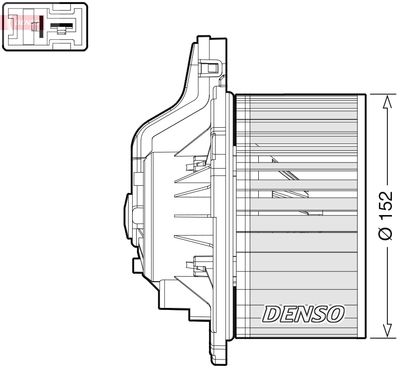 DENSO DEA41015 Вентилятор салона  для HYUNDAI i30 (Хендай И30)