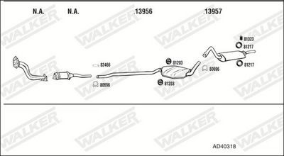 SISTEM DE ESAPAMENT WALKER AD40318