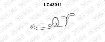 Средний глушитель выхлопных газов VENEPORTE LC43011 для LANCIA Y10