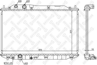 Радиатор, охлаждение двигателя STELLOX 10-26681-SX для HONDA CIVIC