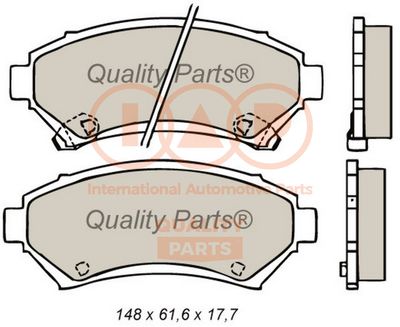 Комплект тормозных колодок, дисковый тормоз IAP QUALITY PARTS 704-05012 для CHEVROLET TRANS
