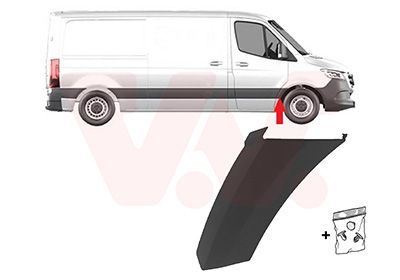 Listwa ozdobna/ochronna, błotnik VAN WEZEL 2973402