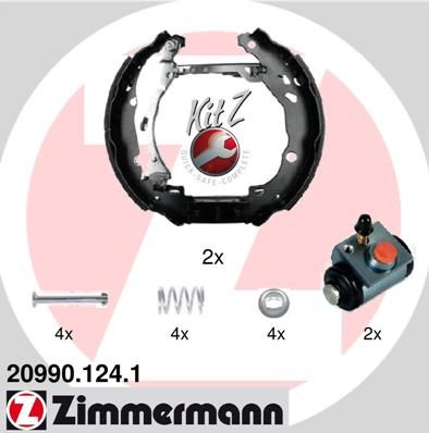Комплект тормозных колодок ZIMMERMANN 20990.124.1 для PEUGEOT 1007