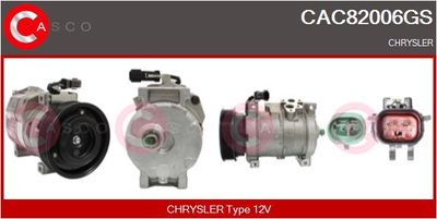 Компрессор, кондиционер CASCO CAC82006GS для CHRYSLER PT CRUISER