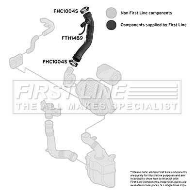 Intake Hose, air filter FIRST LINE FTH1489