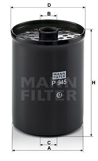 Топливный фильтр MANN-FILTER P 945 x для DAF 400