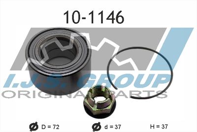 Комплект подшипника ступицы колеса IJS GROUP 10-1146 для RENAULT CLIO