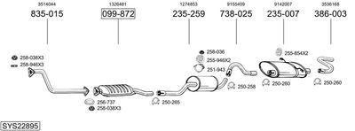 ABGASANLAGE BOSAL SYS22895
