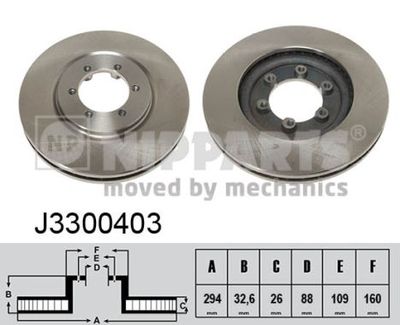 NIPPARTS J3300403 Тормозные диски для SSANGYONG REXTON