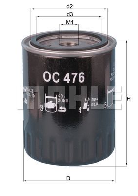 Масляный фильтр KNECHT OC 476 для HYUNDAI HIGHWAY