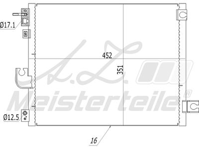 кондензатор, климатизация A.Z. Meisterteile AZMT-45-030-1155