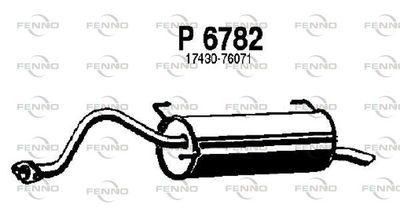 FENNO P6782 Глушитель выхлопных газов  для TOYOTA PREVIA (Тойота Превиа)