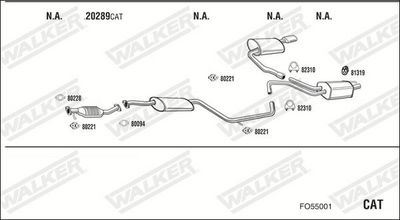 Изпускателна система WALKER FO55001