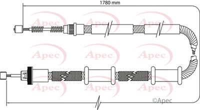 Cable Pull, parking brake APEC CAB1102