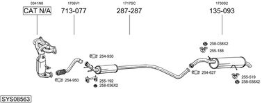 Układ wydechowy BOSAL SYS08563